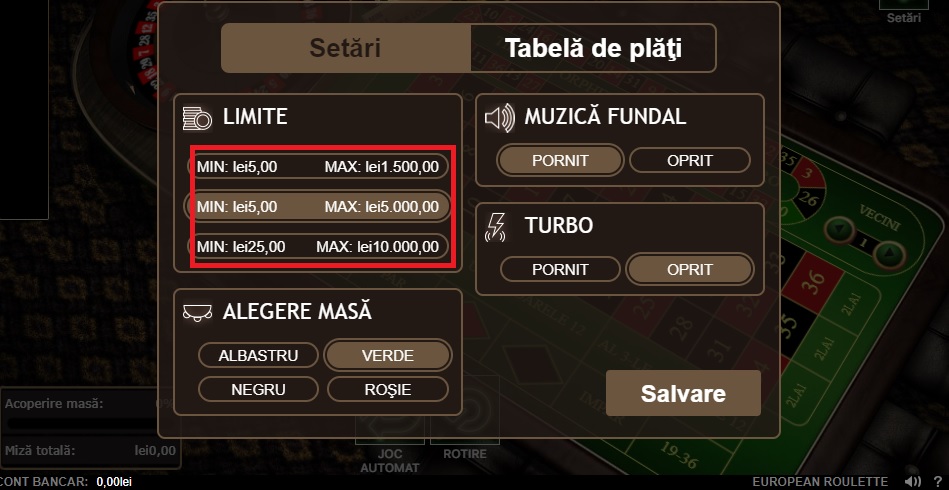 cazino ruleta online