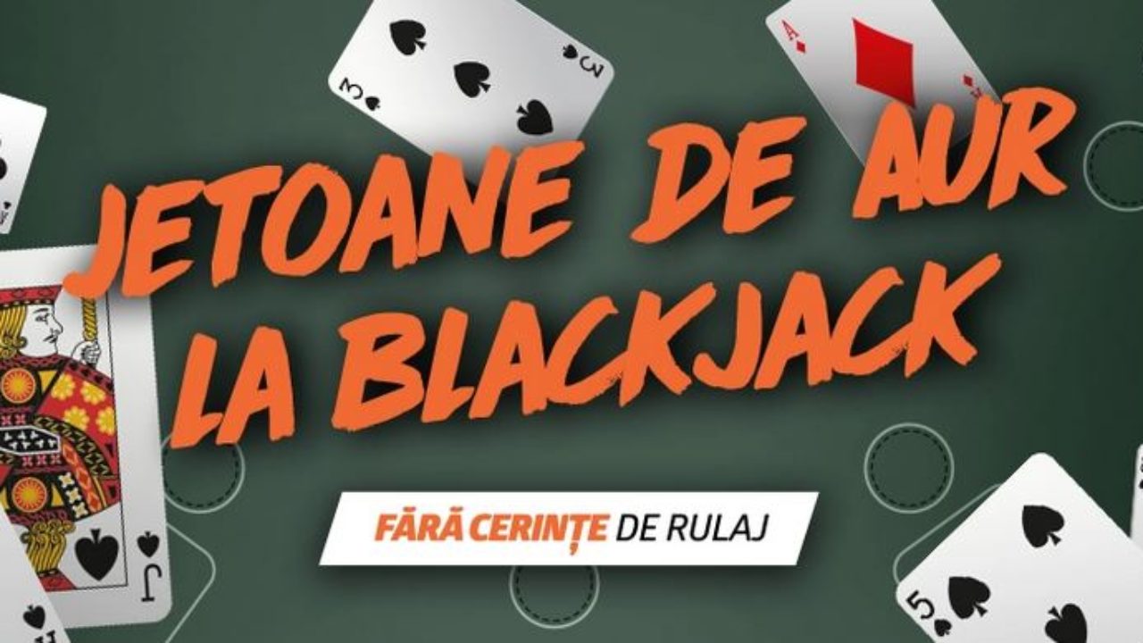 Pariaza astazi pe Blackjack pentru a primi Jetoane de Aur